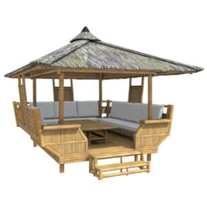 Maison en bambou 4,5x3m Chambre + Terrasse - Pure Nature Paillotes
